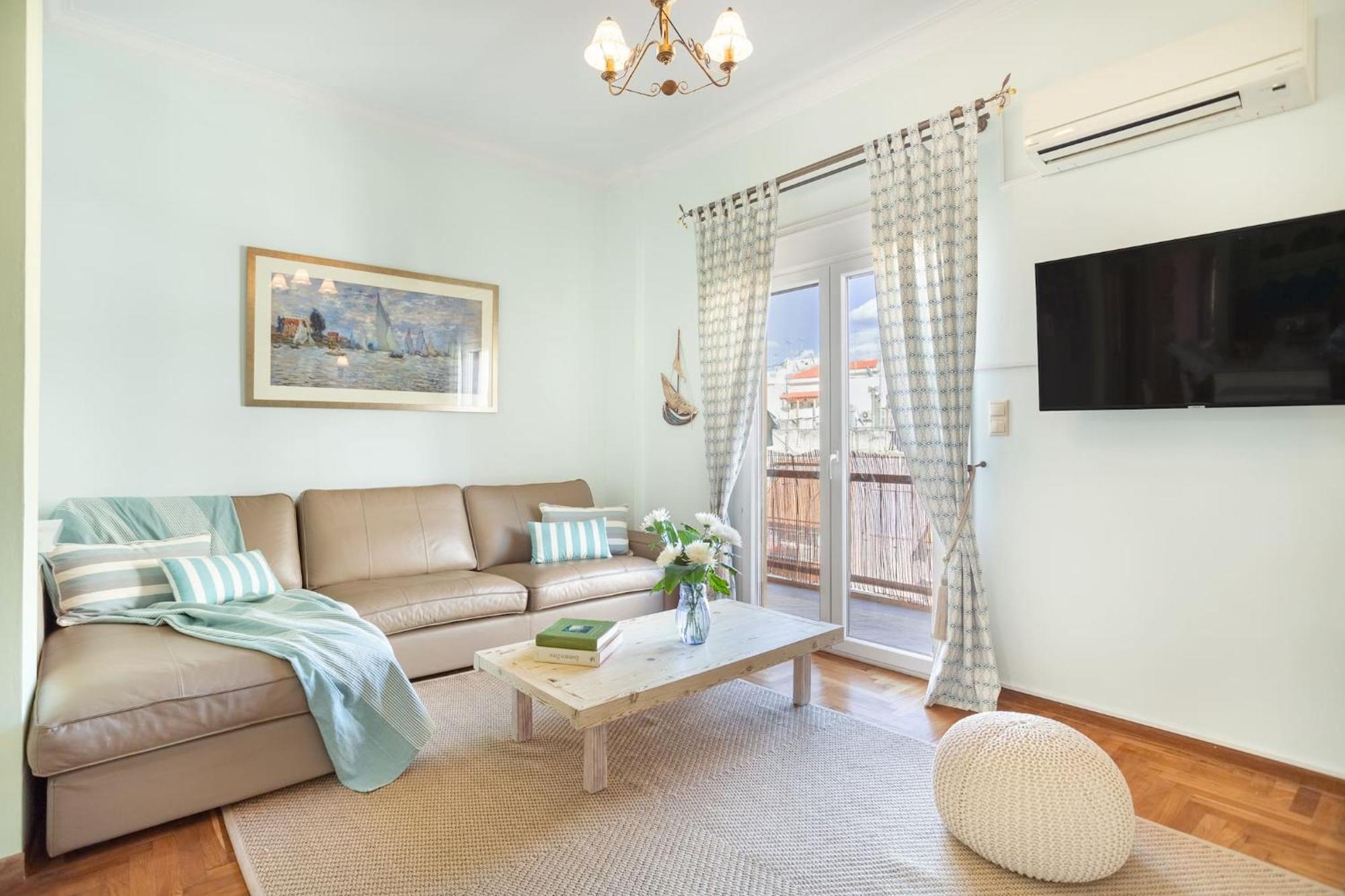 Appartamento Bright, Calming Retreat With A Balcony Near Metro! Atene Esterno foto